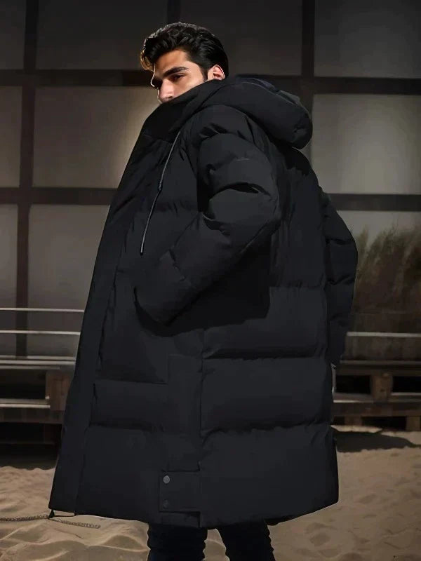 Men's Padded Long Winter Jacket