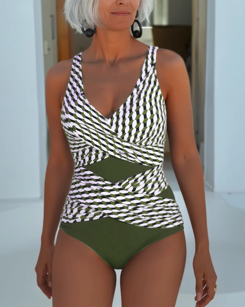 Malaya | Flattering V-Neck Swimsuit for Mature Women