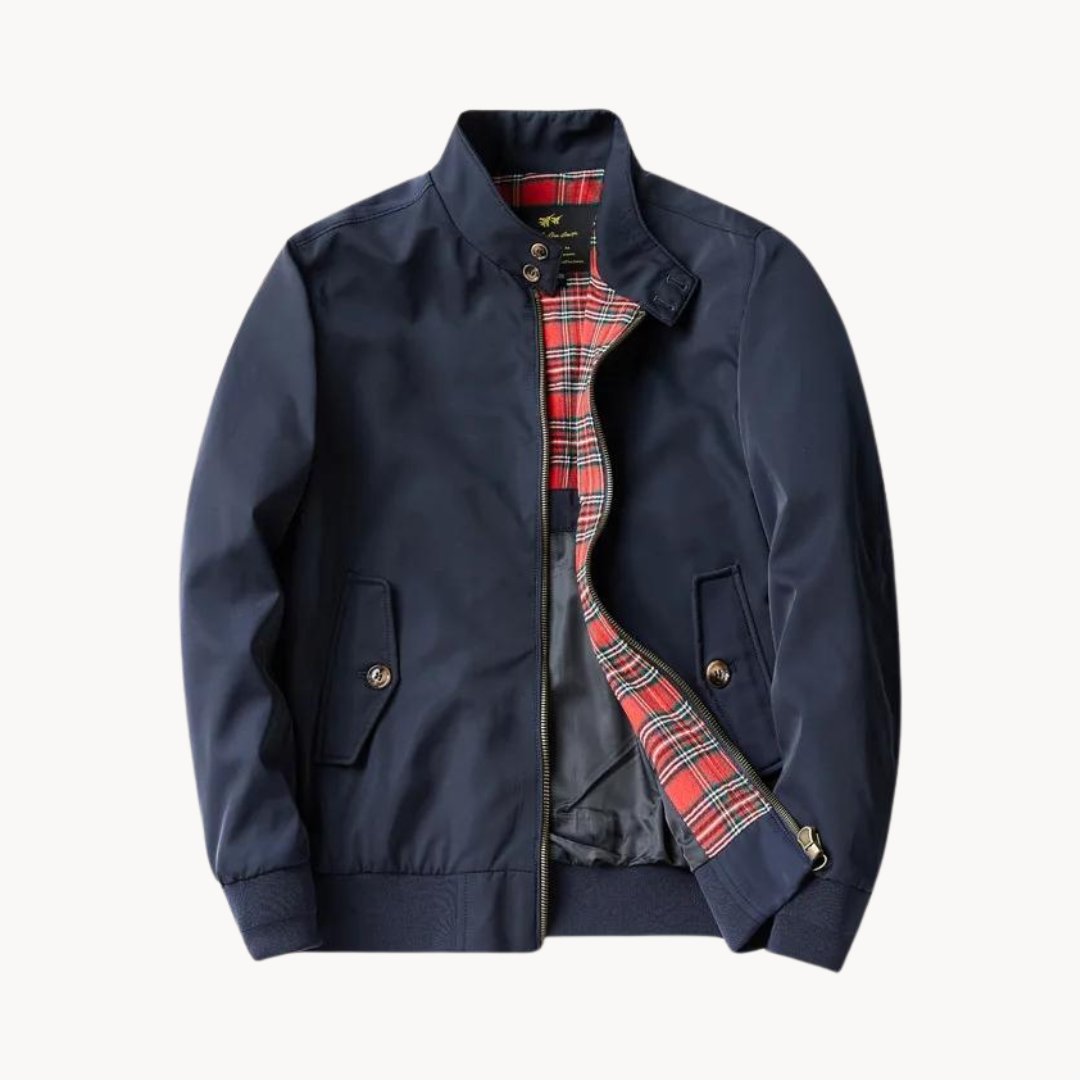 Men's Harrington Jacket with Tartan Lining