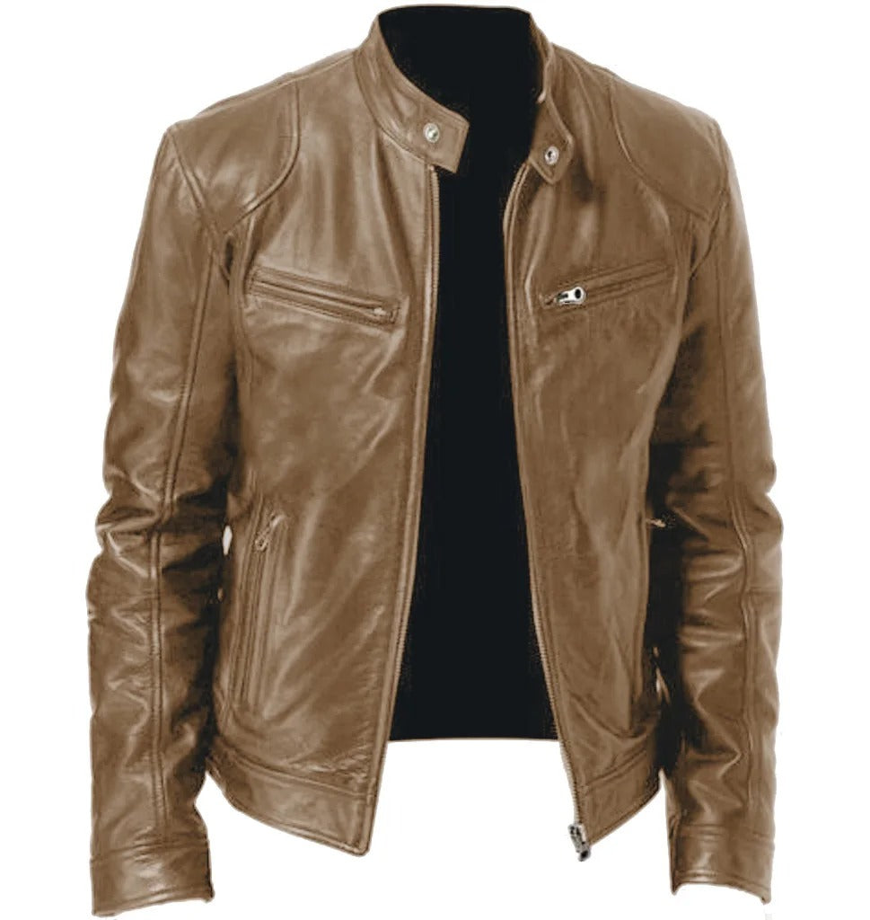 Men's Leather Jacket - Warm and Stylish