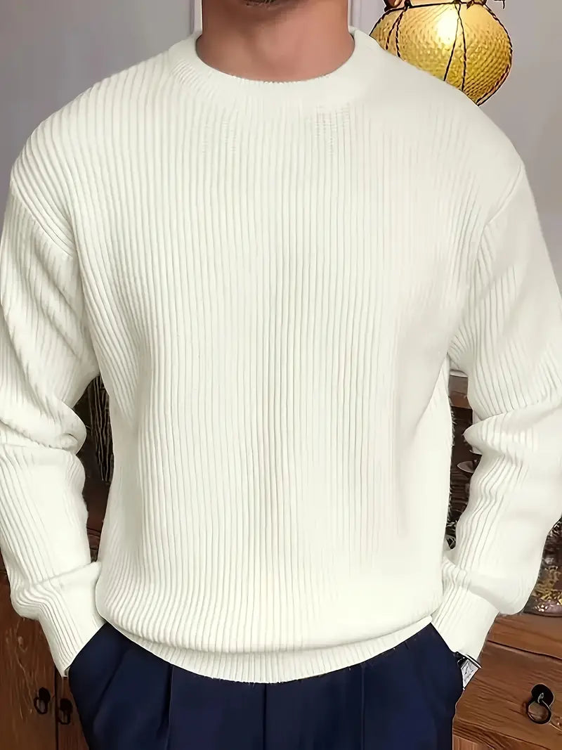Men's Casual Sweater Black White