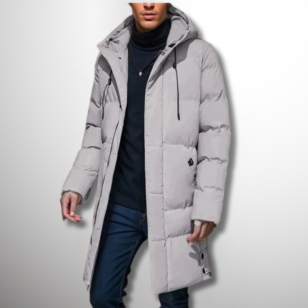 Men's Padded Long Winter Jacket