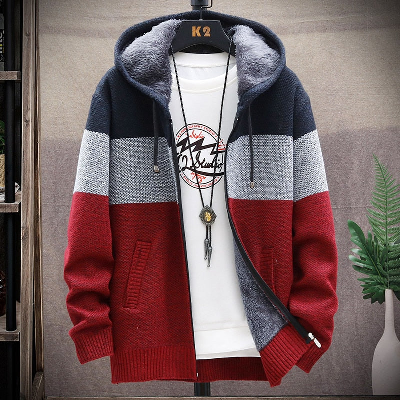 Men's Hoodie Patchwork Jacket