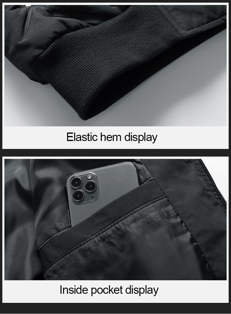 Men's Bomber Winter Jacket Warm