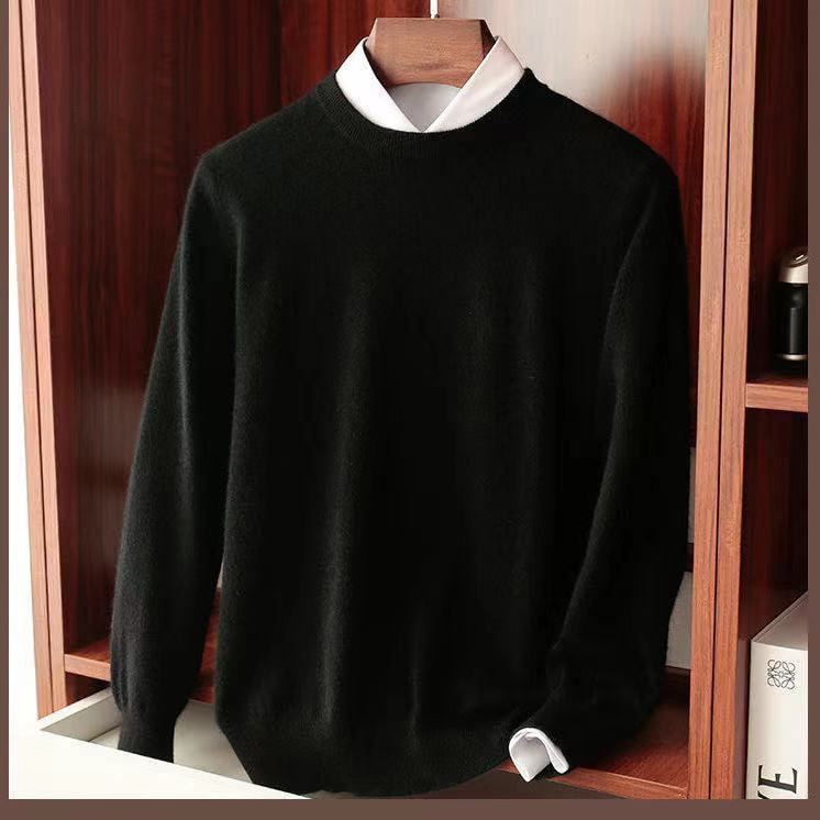 Men's Knitted Jumper with Round Neck