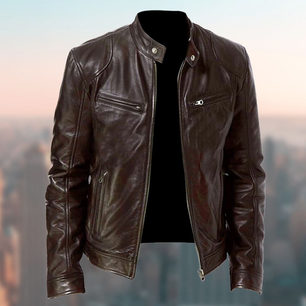 Men's Leather Jacket with Timeless Design