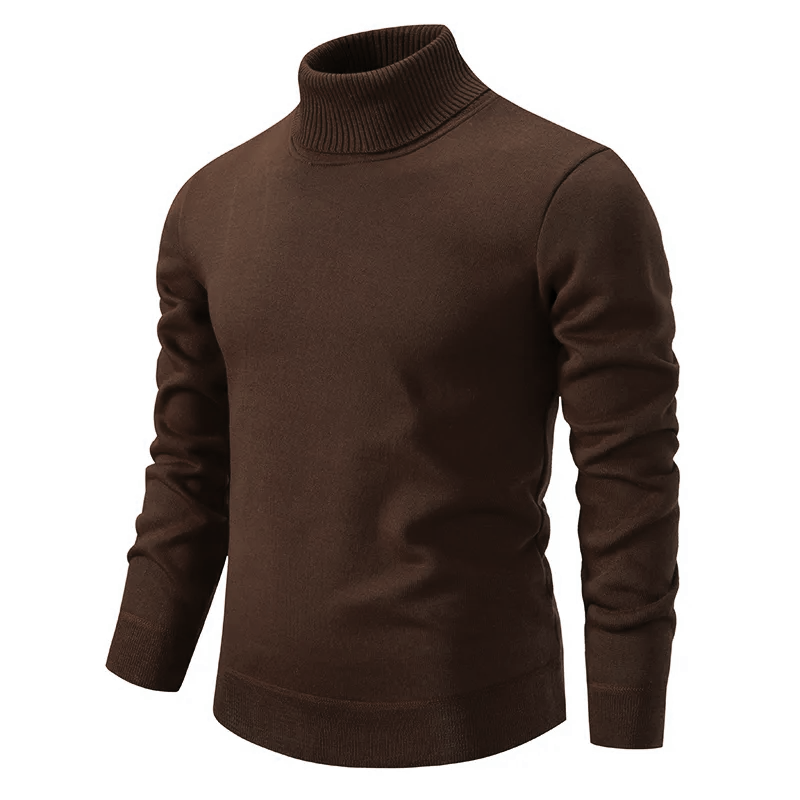 Men's Roll Neck Jumper in Virgin Wool