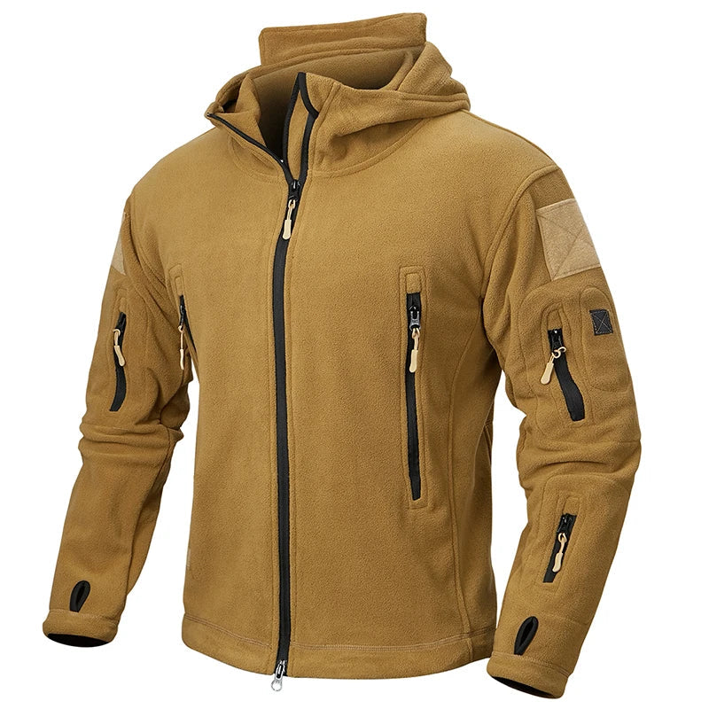 Men's Fleece Jacket with Tactical Design