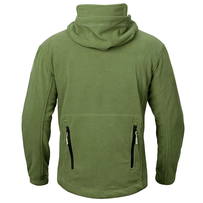 Men's Fleece Jacket with Tactical Design
