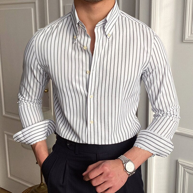 Men's Retro Striped Shirt