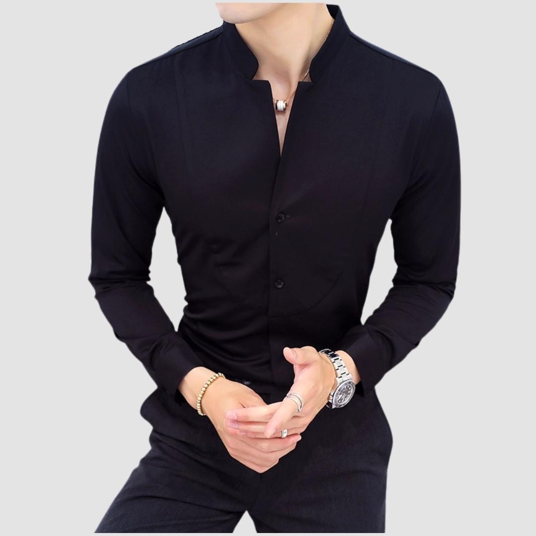 Men's Slim Fit Shirt with Long Sleeves
