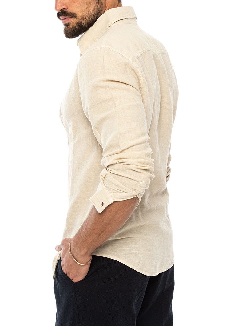 Men's Slim Fit Linen Shirt Timeless