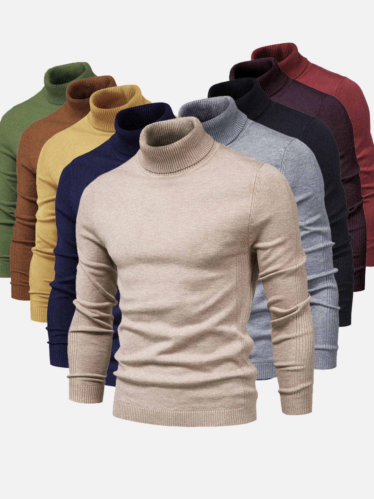 Men's Turtleneck Sweater Cotton