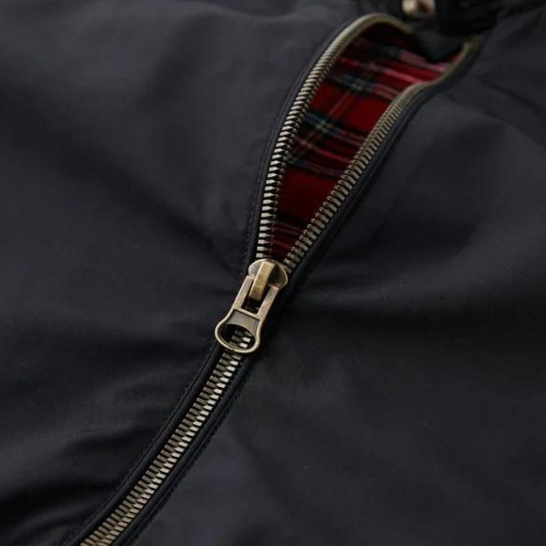 Men's Harrington Jacket with Tartan Lining