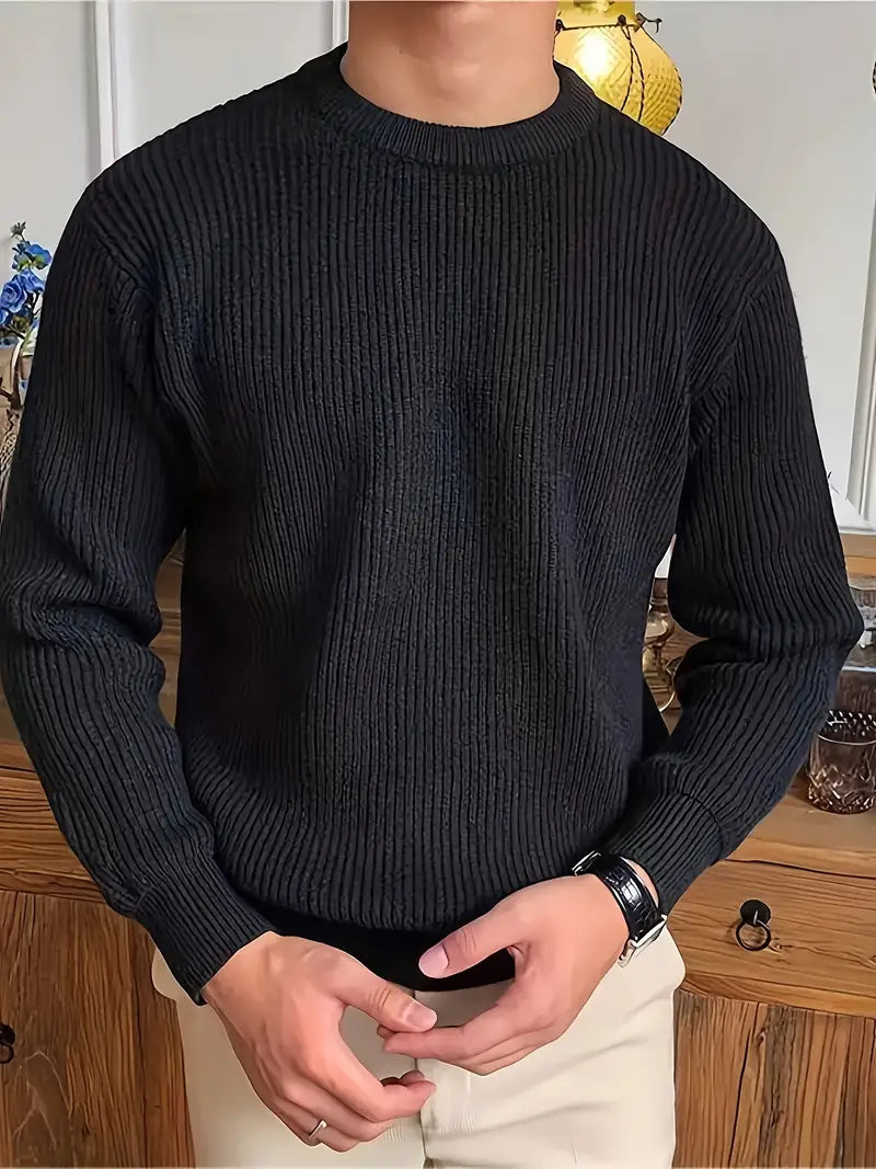 Men's Casual Sweater Black White