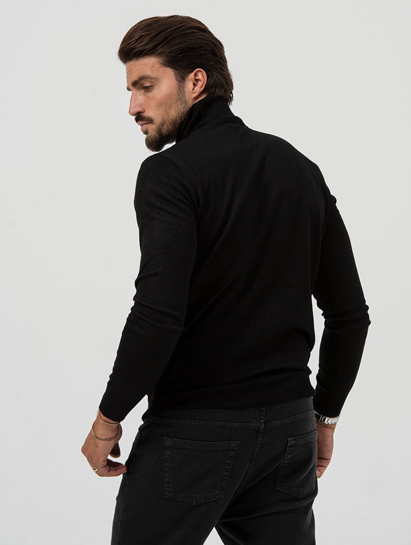 Men's Slim Fit Jumper Black Elegance