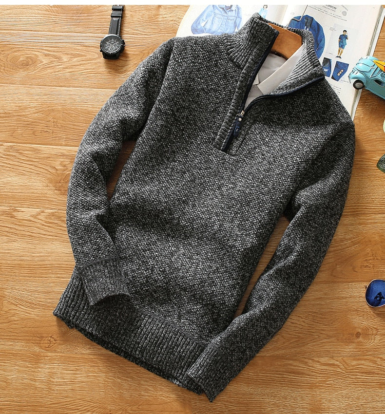 Men's Half-Zip Sweater with Timeless Look
