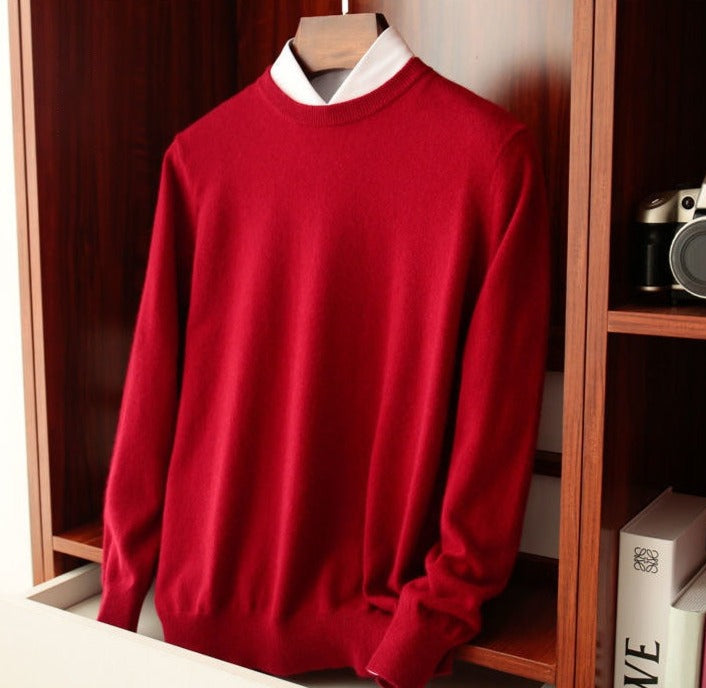 Men's Knitted Jumper with Round Neck