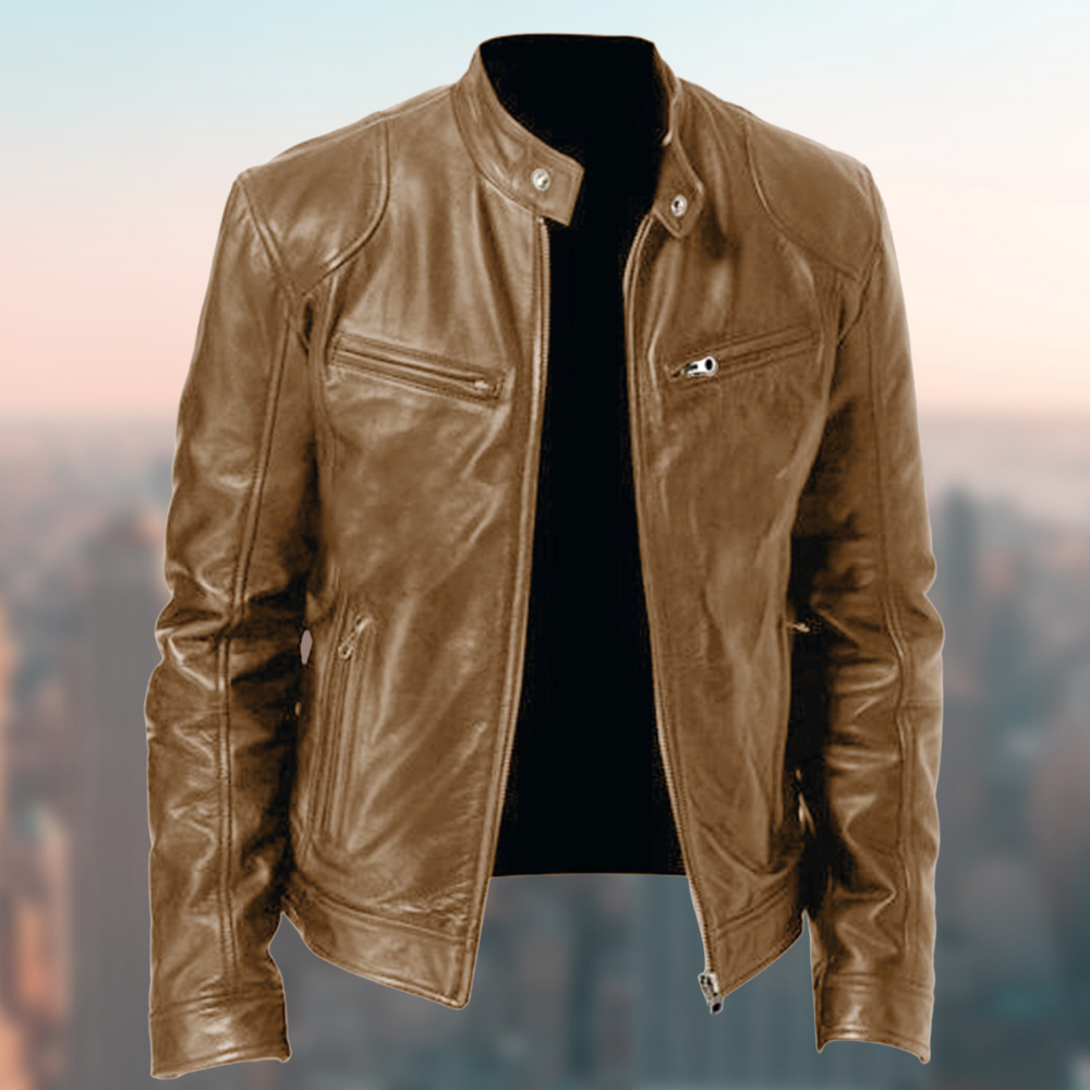 Men's Leather Jacket with Timeless Design