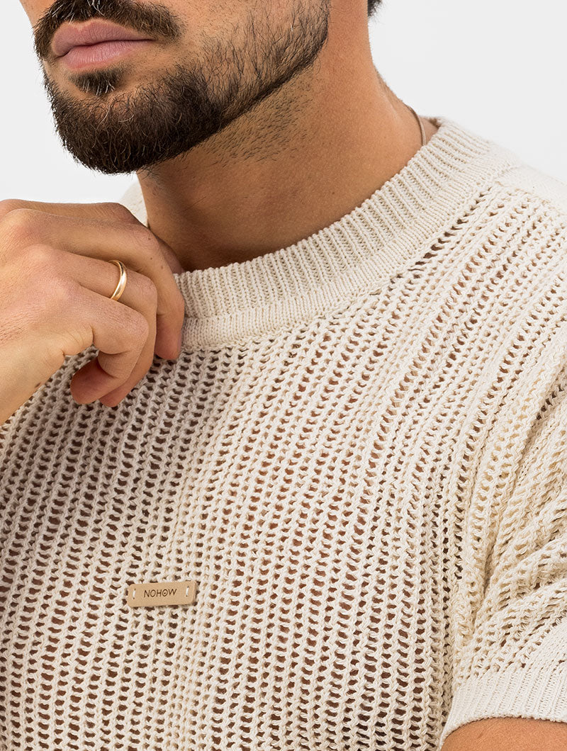 Men's T-Shirt with Mesh Pattern