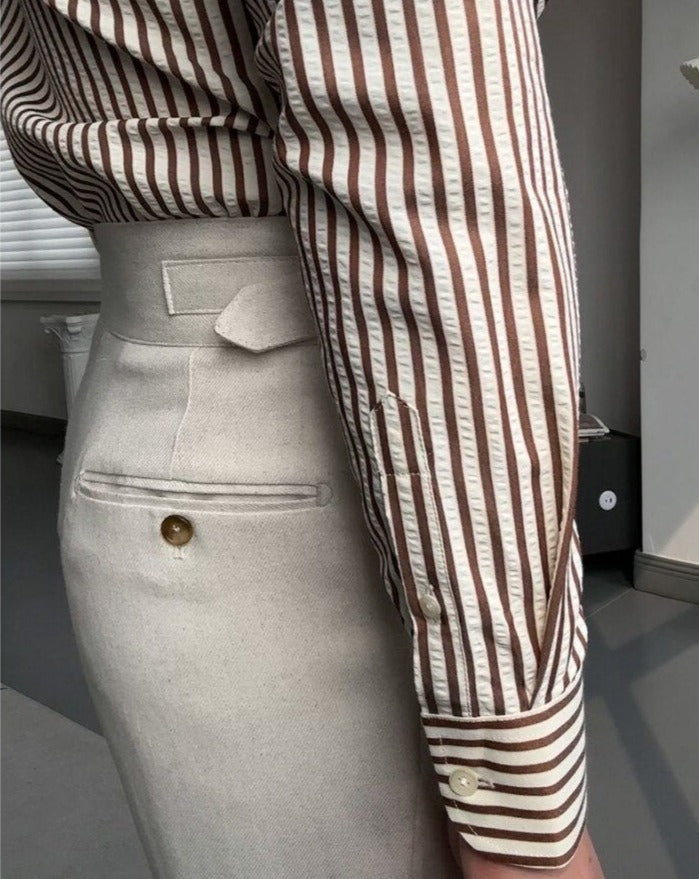 Men's Striped Shirt Italian Style