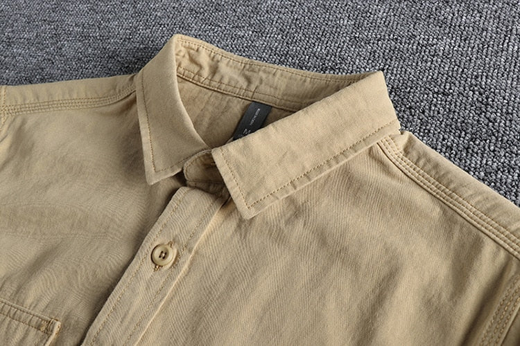 Men's Cotton and Linen Shirt with Elegant Style