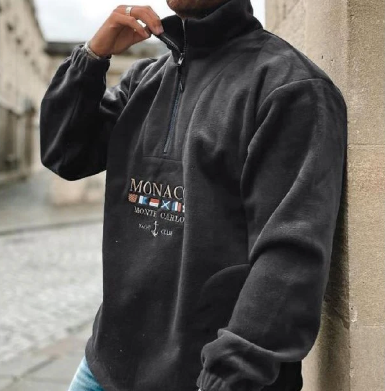 Men's Half-Zip Jumper Monaco Stylish