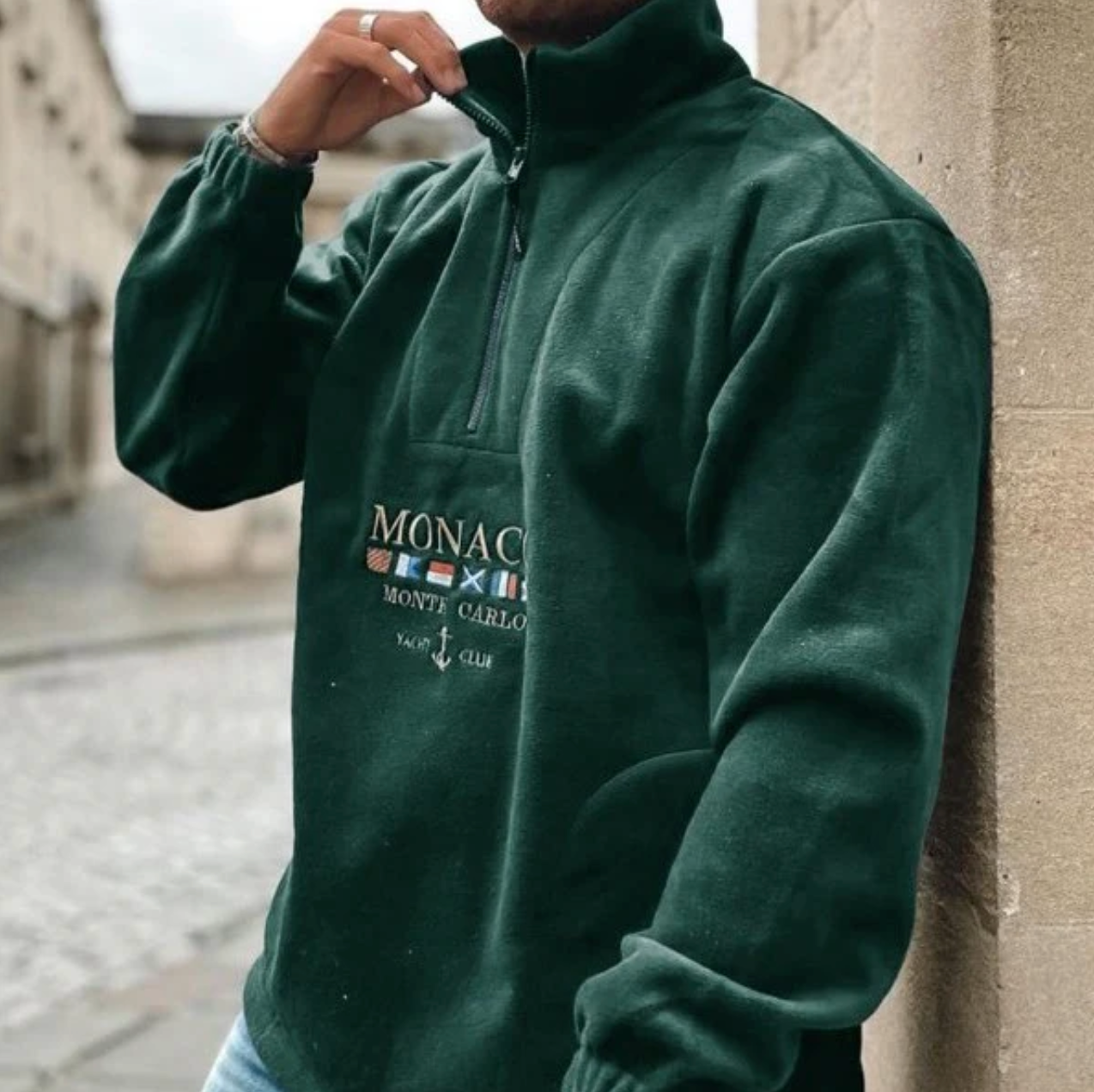 Men's Half-Zip Jumper Monaco Stylish