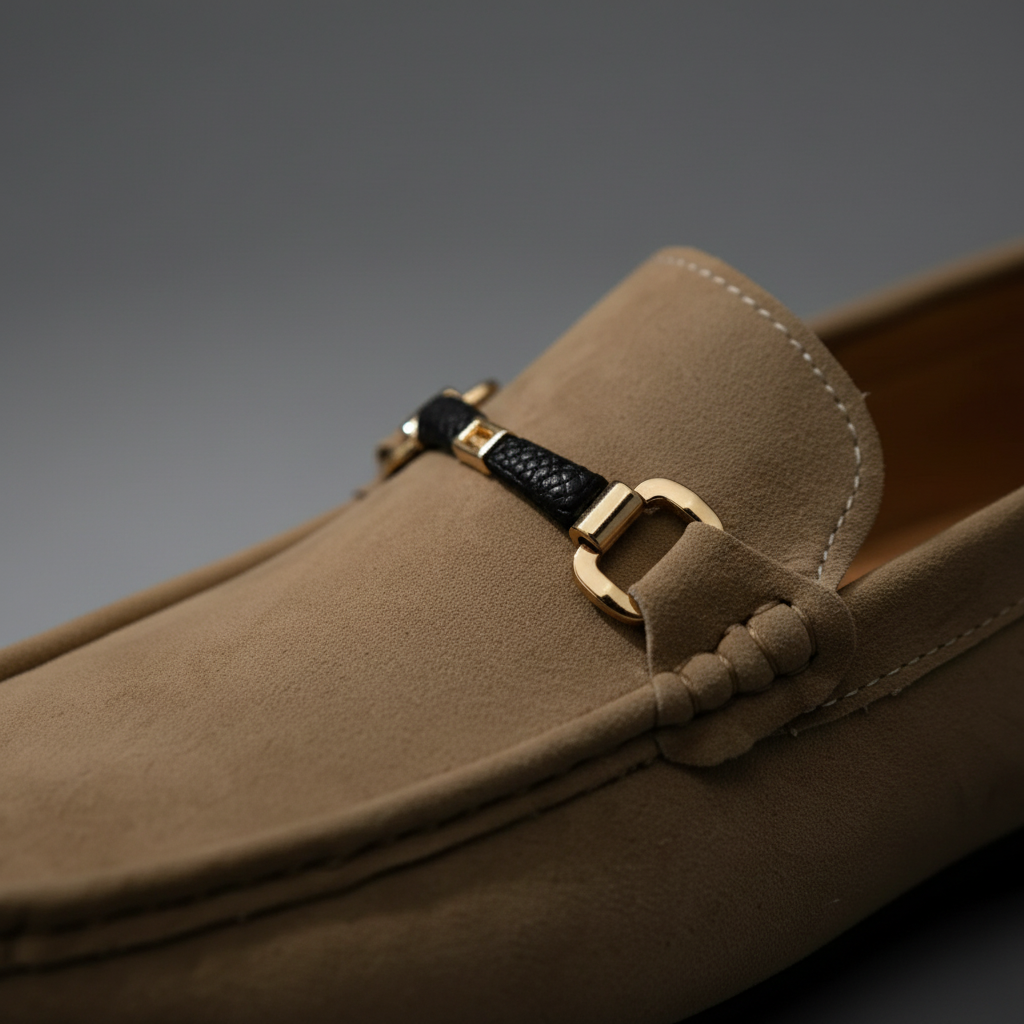 Bellano | Men's Suede Loafers Horsebit Buckle
