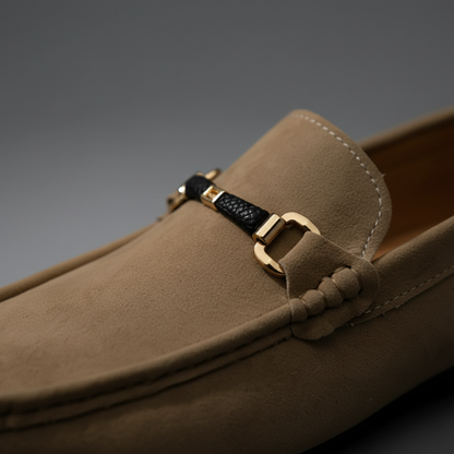Bellano | Men's Suede Loafers Horsebit Buckle