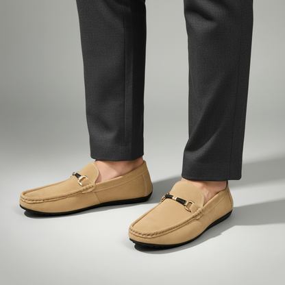Bellano | Men's Suede Loafers Horsebit Buckle