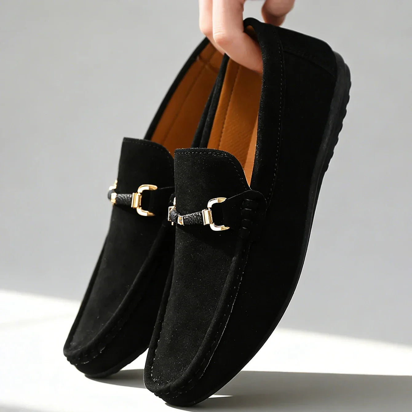 Bellano | Men's Suede Loafers Horsebit Buckle