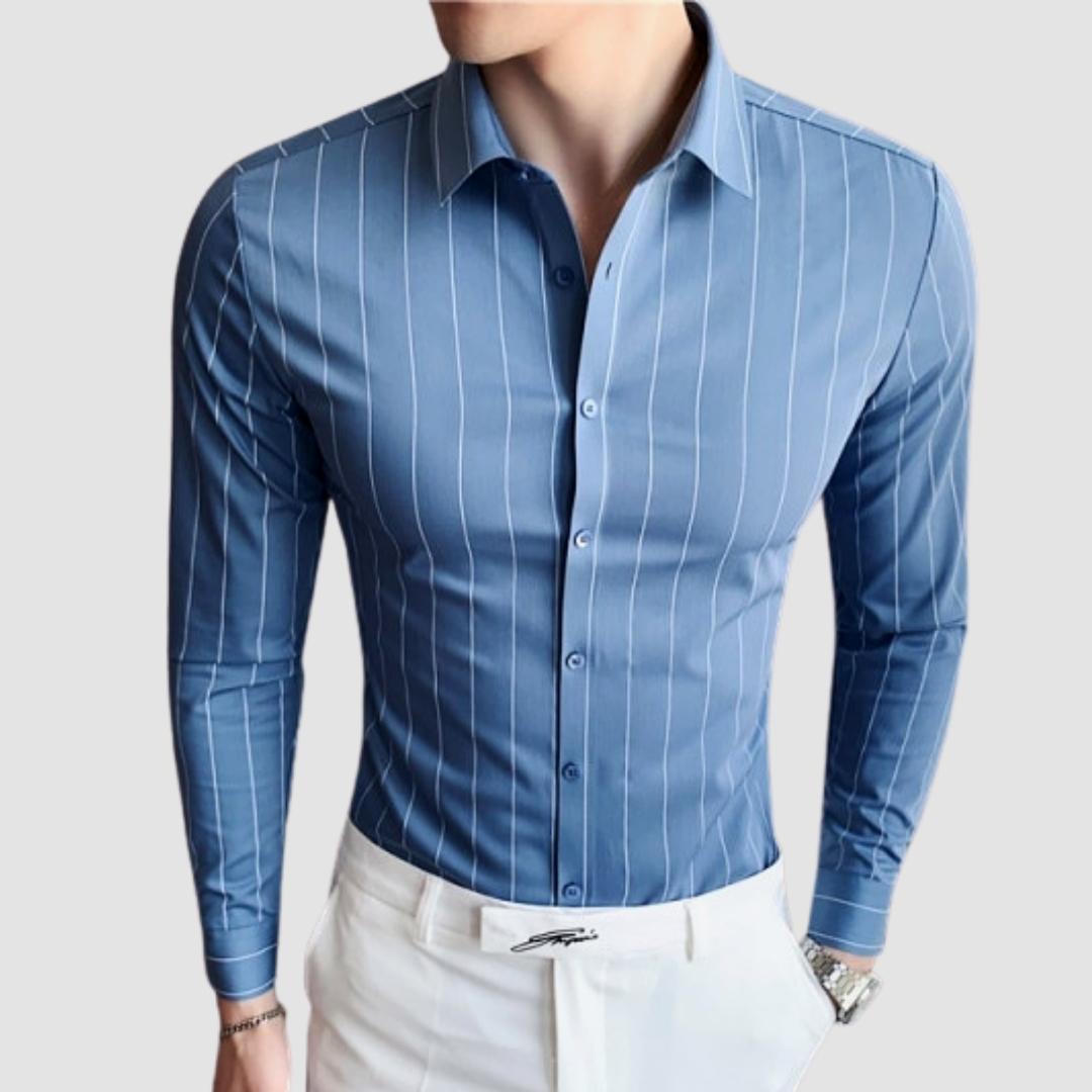Men's Shirt with Subtle Stripes