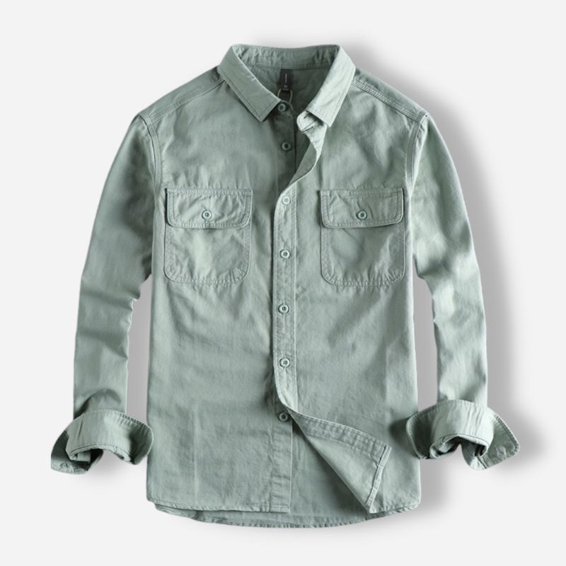 Men's Cotton and Linen Shirt with Elegant Style
