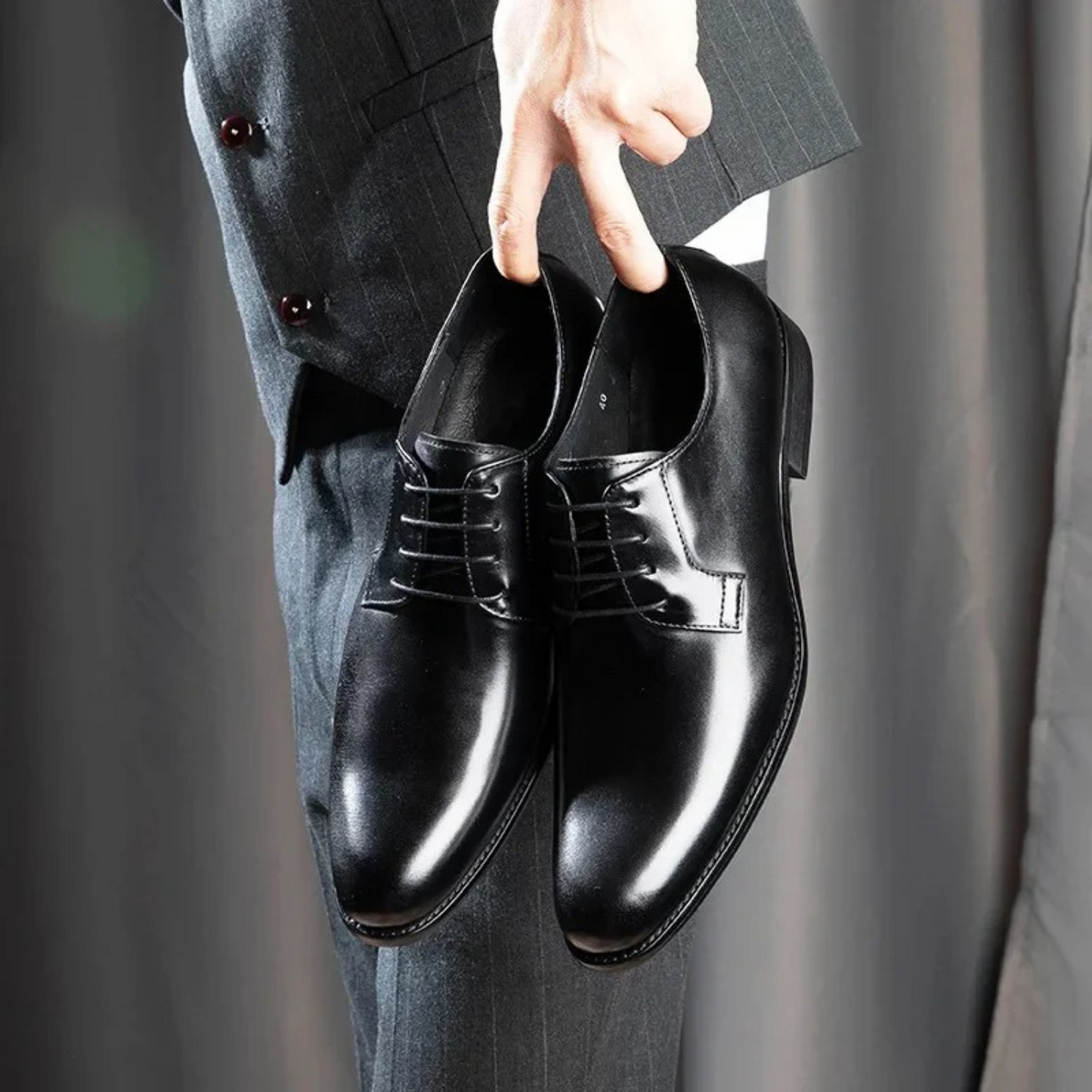 Luca | Men's Leather Oxford Shoes Lace-Up Pointed Toe