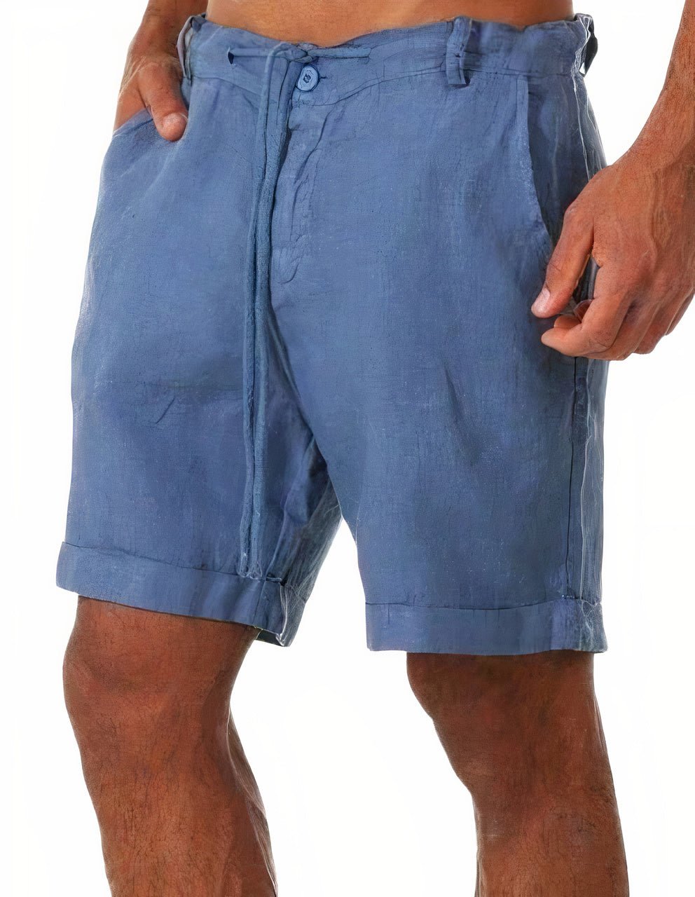 Matteo | Men's Linen Shorts Drawstring Cuffed