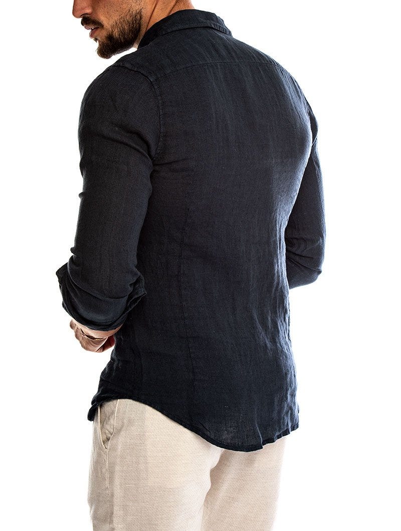 Men's Slim Fit Linen Shirt Timeless