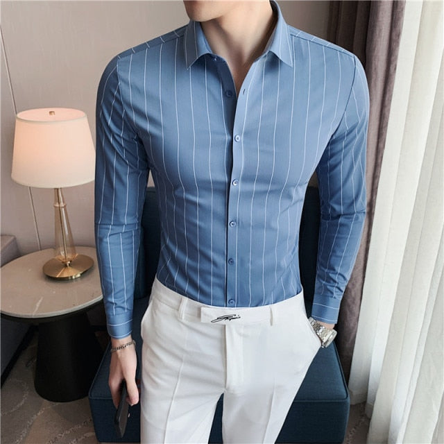 Men's Shirt with Subtle Stripes