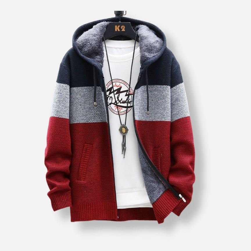 Men's Hoodie Patchwork Jacket