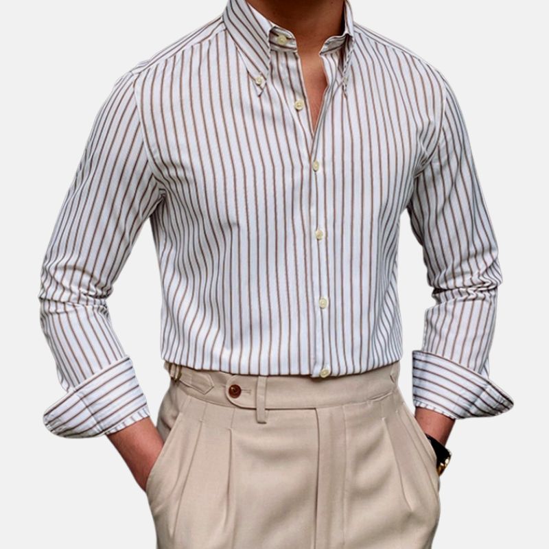 Men's Retro Striped Shirt