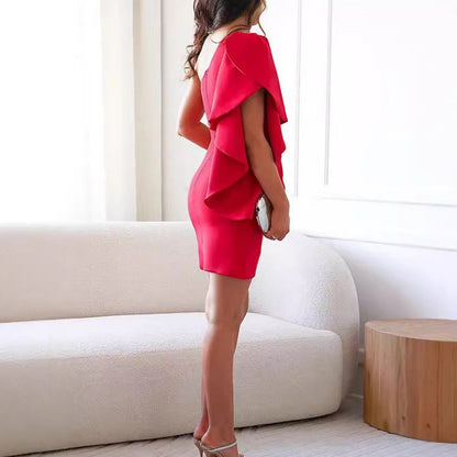 Valerie | Mini Dress One Shoulder Ruffle Bodycon