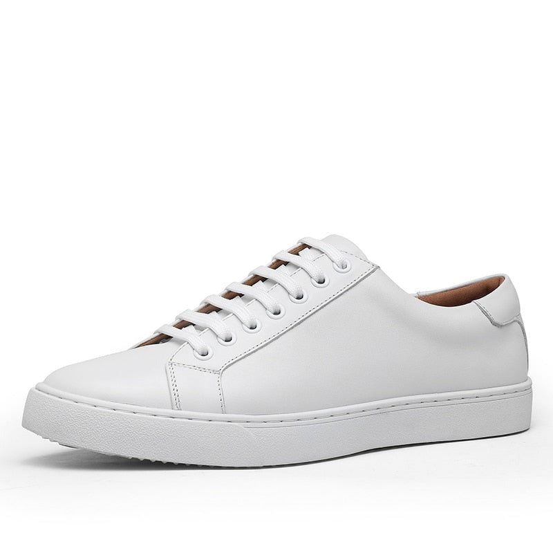 Men's Leather White Shoes